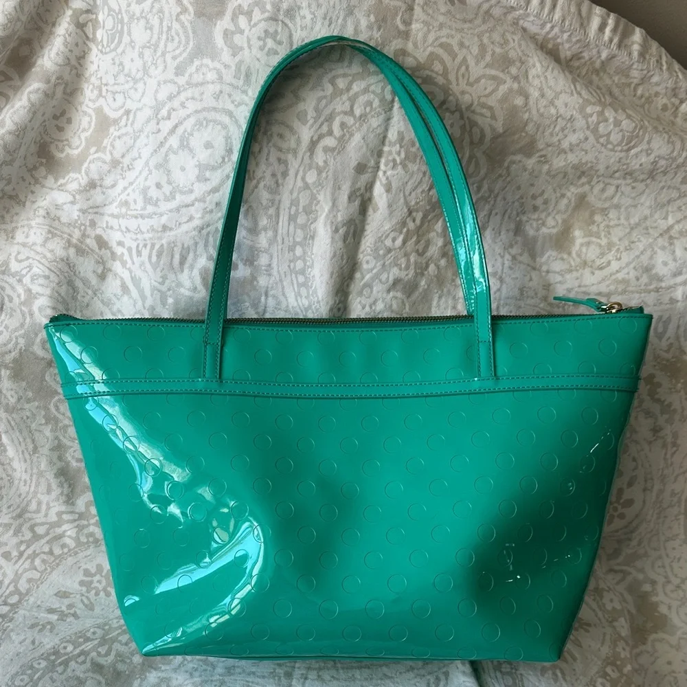 Kate Spade Turquoise Glossy Tote - Picture 2 of 13
